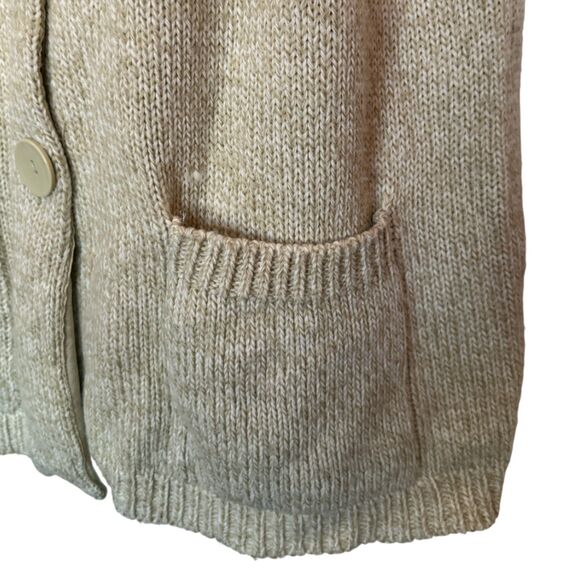 Level Eight Beige Button Front Short Sleeve Sweater Size S - Picture 7 of 11